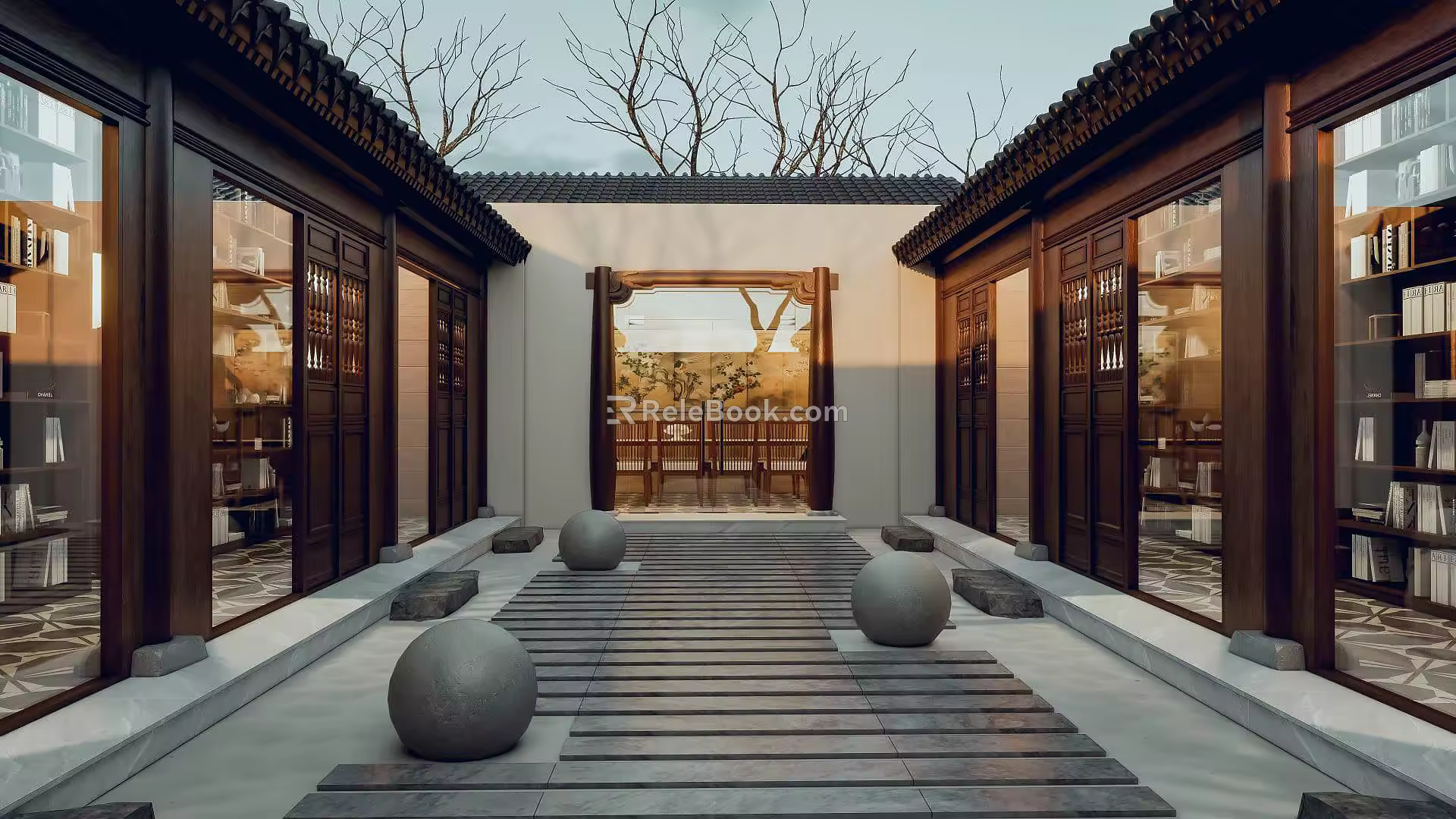New Chinese Academy Ancient Architecture Academy 3d model