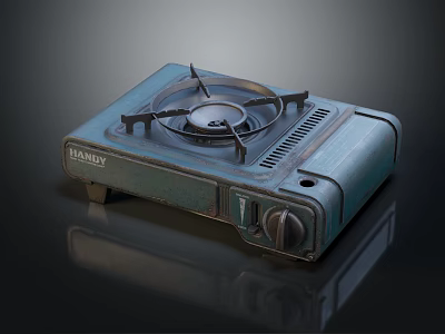 Portable Gas Stove Kitchen Appliance with Single Burner for Home Cooking Use 3d model