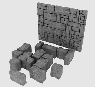 Modern Pavement Stone Brick Wall Stone Road Paving Stone Slate Wall Green Slate Path Stone Path Green Slate Stone Road Stone Pavement 3d model