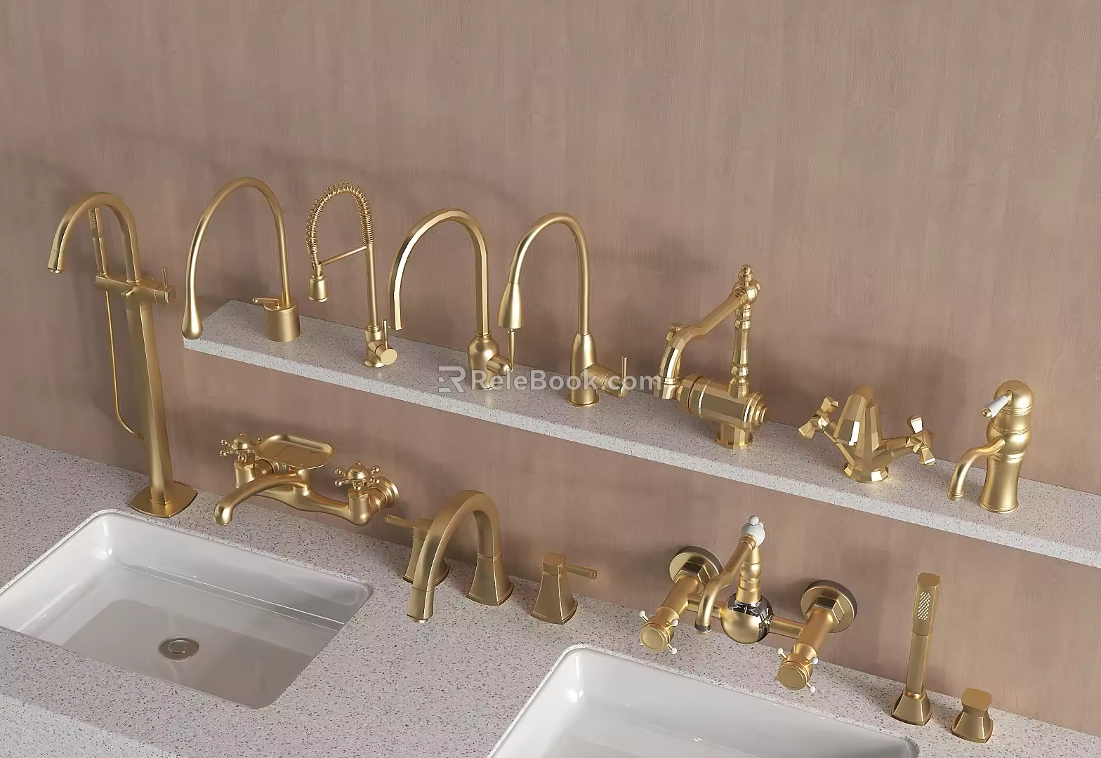 French faucet basin faucet sink faucet vegetable basin faucet sink faucet 3d model