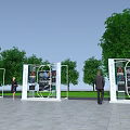 Outdoor Scientific Achievements Exhibition Display Shelf With Beijing University Science