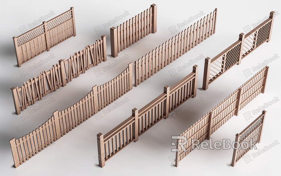 Chinese Railing Wooden Fence Wooden Railing Wooden Fence Wooden Fence model