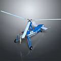 Blue Helicopter With White Rotors Open Frame And Lightweight Design