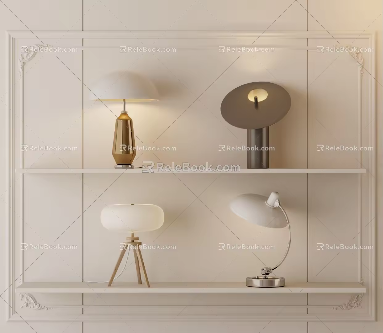 Modern table lamp 3d model
