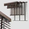 Modern Wooden Window Blinds With Horizontal Slats For Interior Design