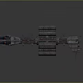 Detailed Sci Fi Spaceship Model With Armored Sections Weapon Modules And Futuristic Engines 3d model