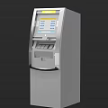 Public Self Service Kiosk Facility With Touch Screen And Keypad Interface 3d model