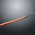Durable Industrial Equipment Fork Tool With Metal Prongs And Wooden Handle Design