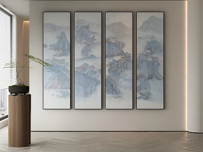 New Chinese Decorative Painting 3d model