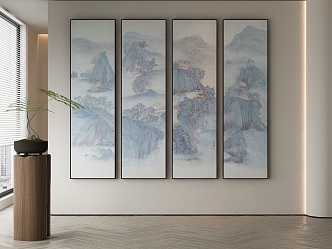 New Chinese Decorative Painting 3d model