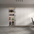 Modern Living and Dining Room With Gray Sofa Wall Art Dining Table And Open Kitchen