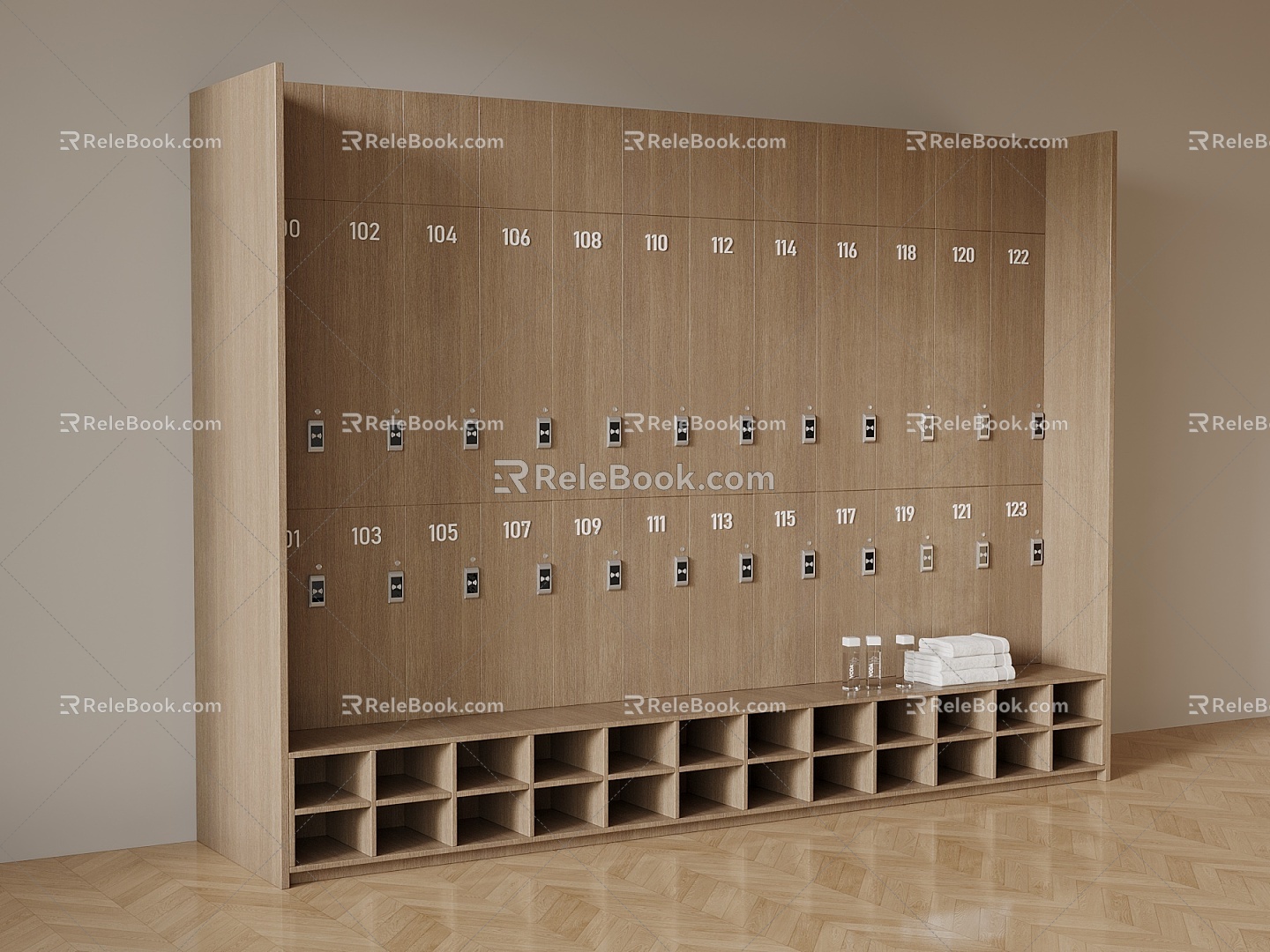 02 Lockers Modern Lockers 3d model