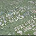 Aerial Planning of Modern Urban Area With Organized Buildings And Green Spaces