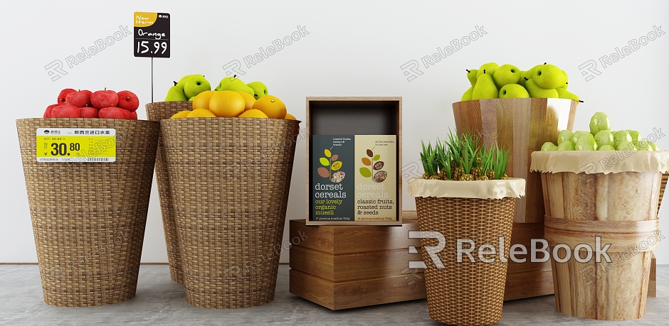 Modern Storage Basket Fruit Table model