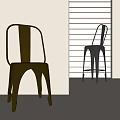 Sleek Modern Metal Single Chair And High Stool With Contemporary Design For Interior
