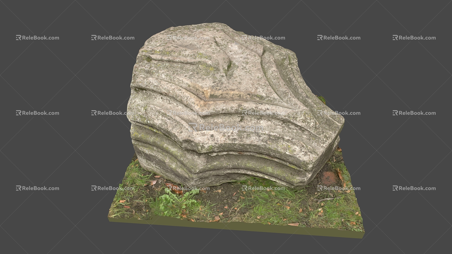 Outdoor Stone Land Stone Pile 3d model