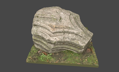 Outdoor Stone Land Stone Pile 3d model