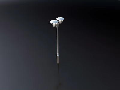 Sleek Modern Outdoor Light With Two Lamp Heads For Garden Pathway Lighting 3d model