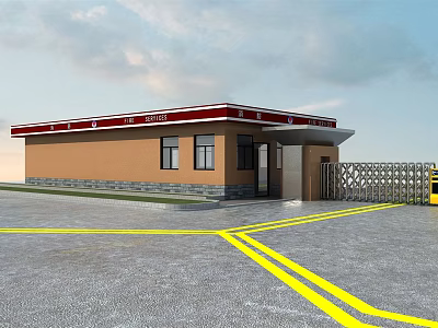 Modern Gate Command Center 3d model