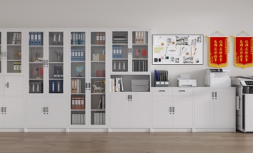 Office data cabinet filing cabinet filing cabinet combination tin cabinet 3d model