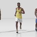 Sports People Runner Exercise Fitness Long Distance Running Track and Field 3d model