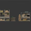 Metal Storage Shelves With Wooden Crates Metal Cans Coiled Cable And Tools