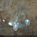 Vintage Industrial Wall Lamps With Different Designs Metal Finish And Rough Dark Wall