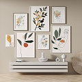 Simple abstract decorative painting 3d model