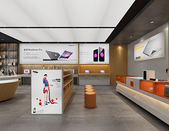 Modern Mobile Phone Shop 3d model