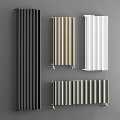 Wall Mounted Radiators In Various Colors And Styles 3d model