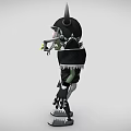 Game Movie Character Green Zombie With Horned Helmet And Skull Emblem Sports Uniform