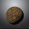 Mixed Color Plant Seeds Forming a Spherical Shape with Detailed Textured Surface