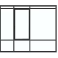 Modern sliding window glass window single window double window 3d model