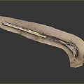Wooden And Stone Long Piece With Natural Texture And Rustic Surface Details
