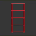 Iron frame large iron frame iron frame house factory industrial iron frame iron ladder rigid ladder work frame rigid scaffold 3d model