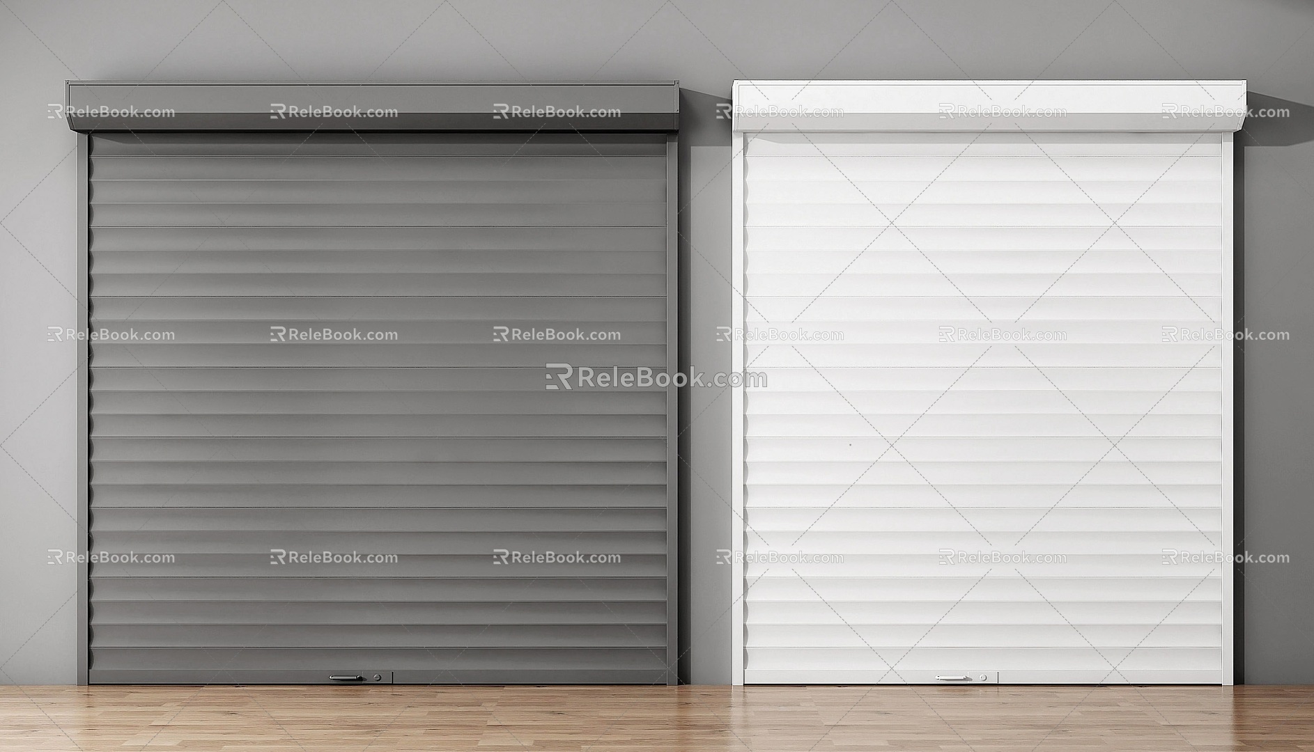 Rolling shutter door rolling gate shop door garage door warehouse door 3d model