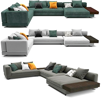 Corner Sofa Multi-person Sofa Fabric Multi-person Sofa Corner Sofa Minotti 3d model