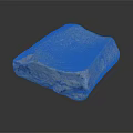 Rustic Natural Wood Stone Block With Rough Edges And Smooth Surface Texture