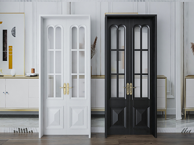 Jianou double door indoor double door 3d model