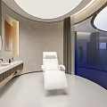 Modern Hospital Outpatient Clinic Waiting Area With Comfortable Seating And Art Decor