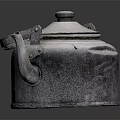 Classic Vintage Kettle As Traditional Household Appliance With Metal Body Handle And Spout