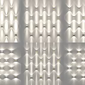 Modern Wall Lamps With Various Geometric Patterns And Warm Illumination For Interior Decorative Use