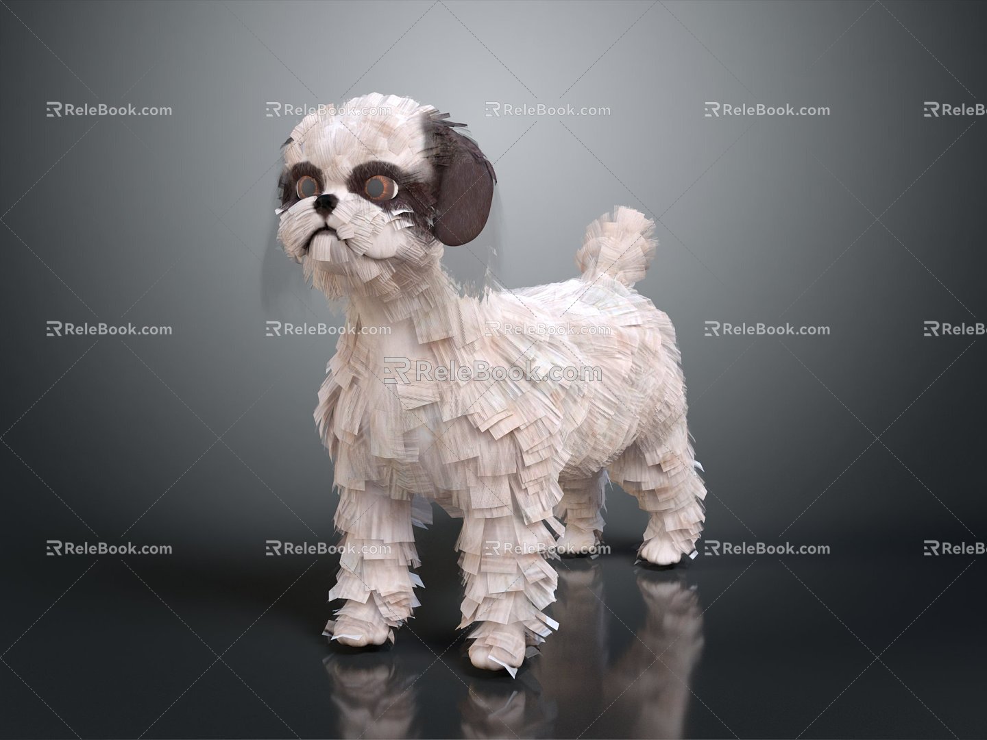 Modern toys than bear dog toys 3d model