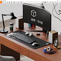 modern computer 3d model