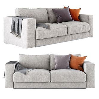 Modern Multi-Person Sofa Two-Person Sofa Casual Sofa Living Room Sofa Leather Sofa Corner Sofa 3d model