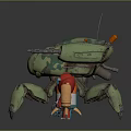 Vibrant Game And Movie Robot Characters Featuring Large Central Green And Smaller Colored Robots