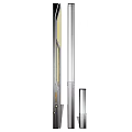Modern Vertical Outdoor Lights With Three Different Heights And Metallic Finish