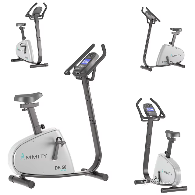 MMITY DB 90 Exercise Bike With Digital Display Screen And Modern Design Features 3d model 