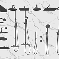 Modern Shower 3d model