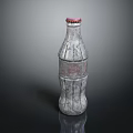 Classic Silver Beverage Bottle With Red Cap And Red Label Design 3d model